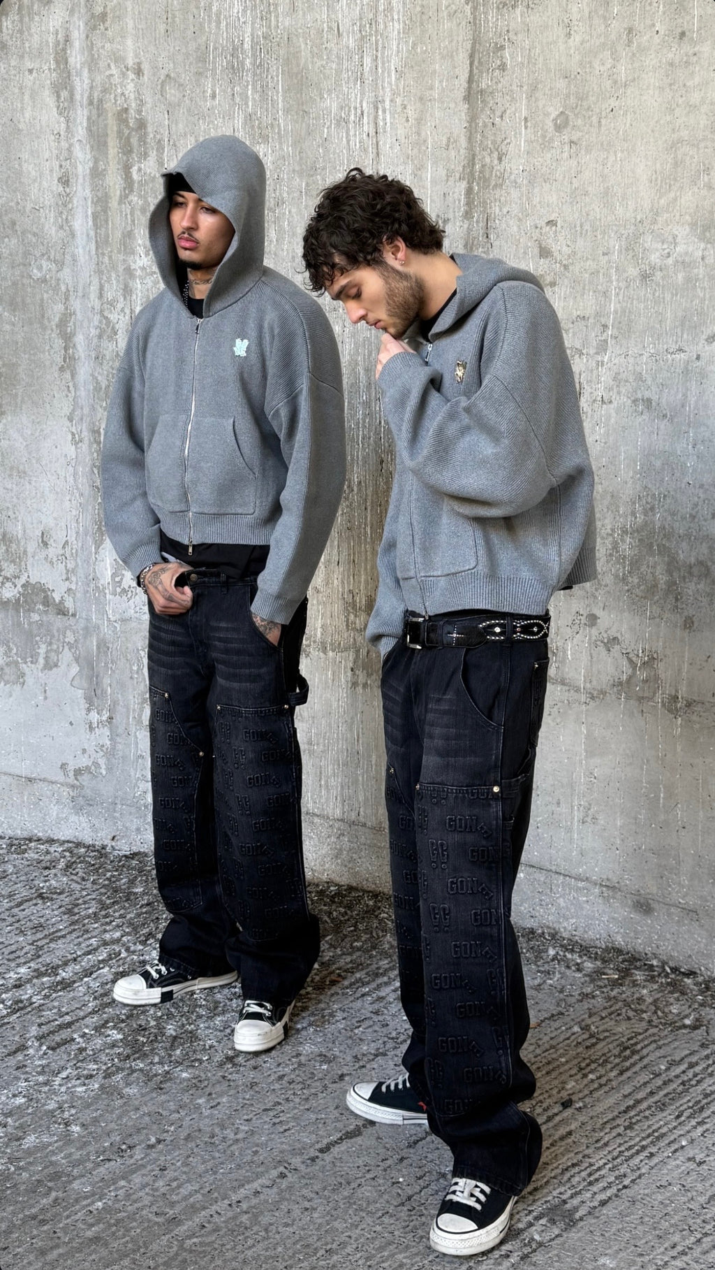 Knit hoodie