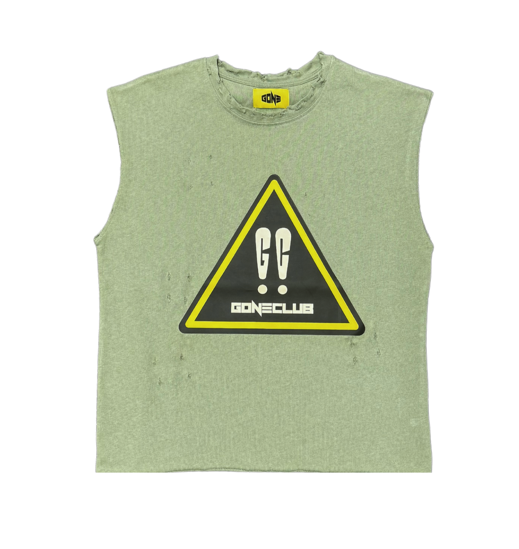 Gone Warning Sleeveless - Distressed